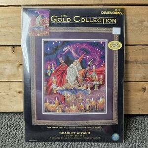 Cross Stitch Kit Scarlet Wizard Fantasy Dimensions Gold Collection Counted 35141